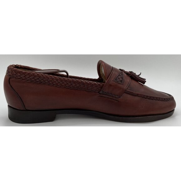 Allen Edmonds Brown Maxfield Tassel Loafer W/ Weave Accents/Dust Covers 11.5 D main image 5